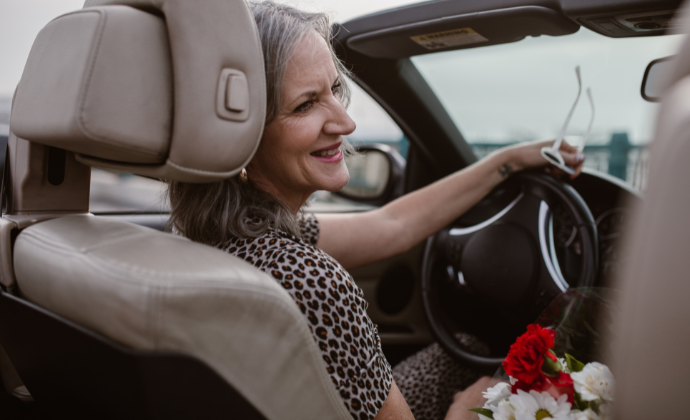 Lady driving