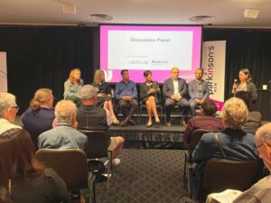 Photograph of speakers panel at the Supporter Group Conference.