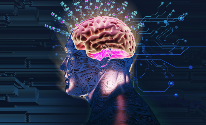 Brain technology graphic