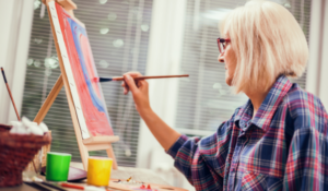 Woman painting