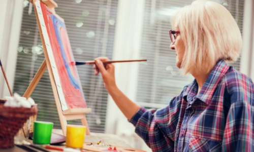 Woman painting