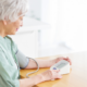 Lady taking blood pressure