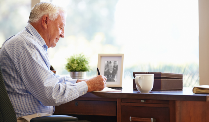 Man writing his Will