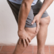 Person pressing on their legs