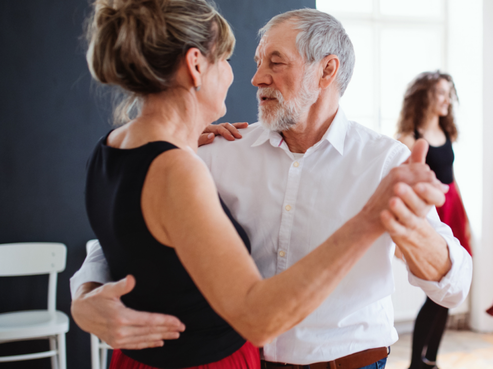 Two people dancing